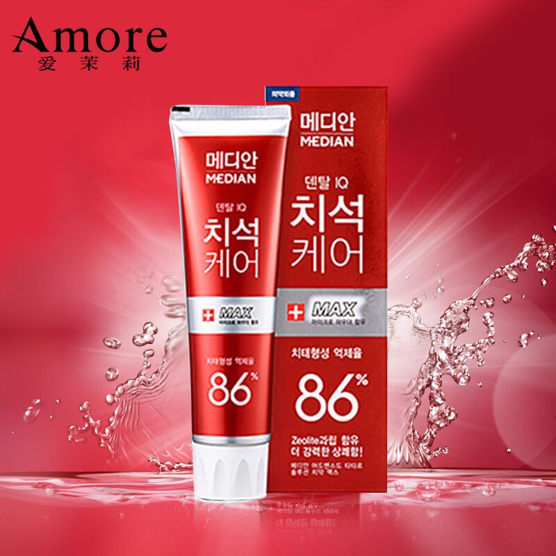 Amore 爱茉莉麦迪安86% 红色薄荷味牙膏120g 预防蛀牙 韩国进口