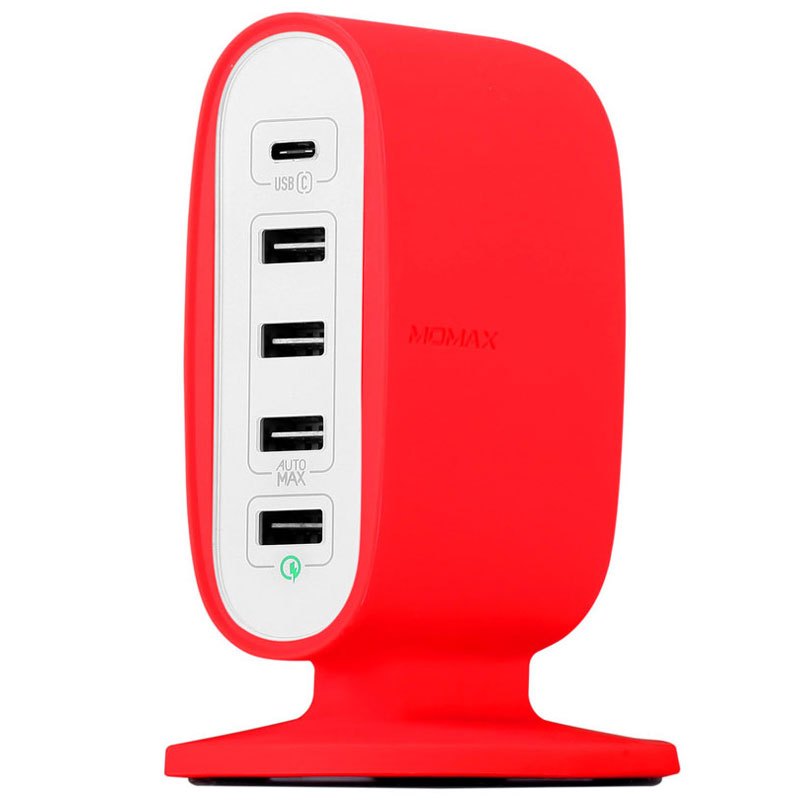 摩米士(MOMAX) 智能数码充电器U.Bull 5 USB适用于手机/平板电脑/数码设备红色
