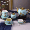 Auratic国瓷永丰源夫人瓷 陶瓷咖啡杯套装 17头咖啡套装家用陶瓷手工描金