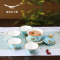 Auratic国瓷永丰源夫人瓷 7头茶具中国风杯子家用套装茶具陶瓷杯
