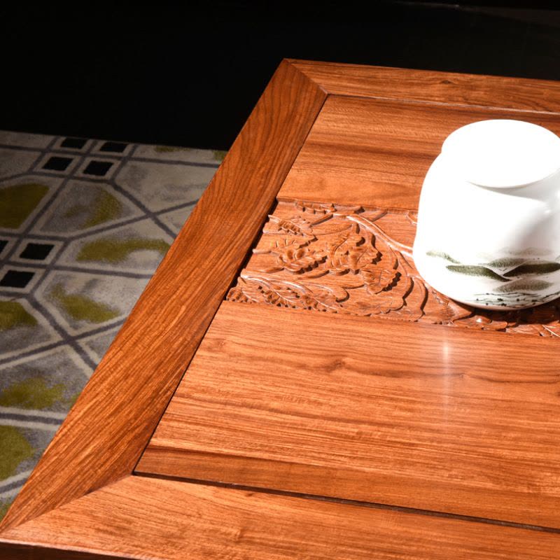 摩纳小镇 新中式红木茶几 刺猬紫檀茶几沙发长几实木家具图片