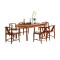 摩纳小镇 新中式红木餐桌刺猬紫檀实木中式饭桌茶桌明清仿古婚房家具