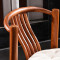 摩纳小镇 新中式红木餐椅 刺猬紫檀书椅餐椅 全实木休闲椅富贵祥云椅