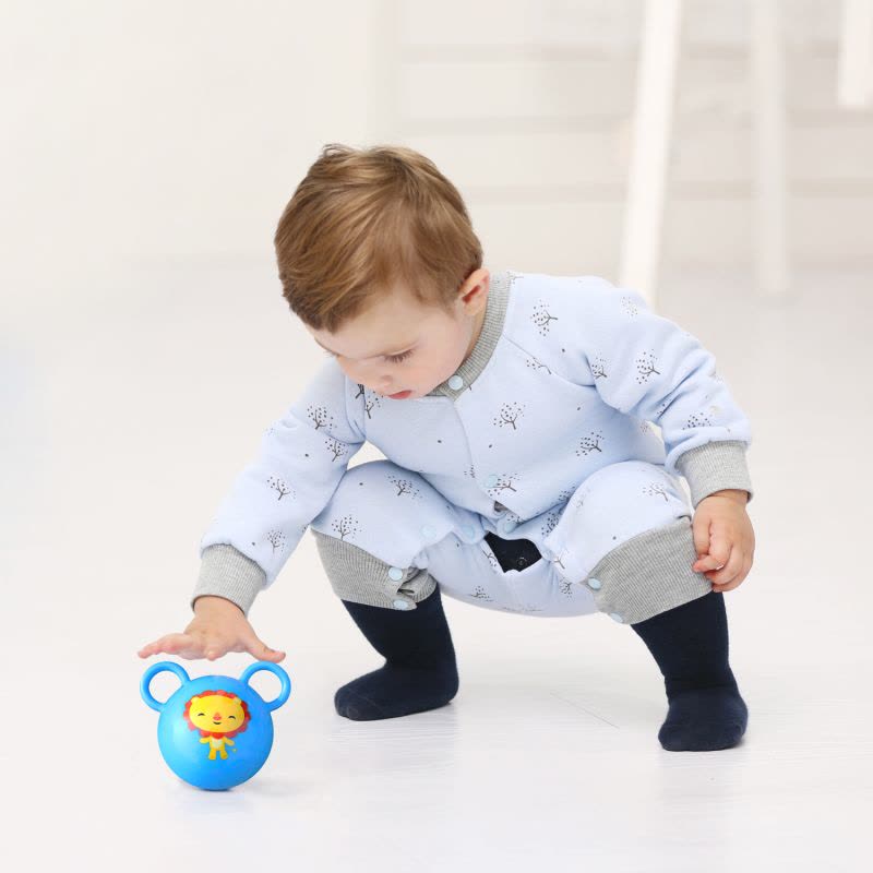美国费雪双耳拉拉摇铃球宝宝手柄铃铛球婴幼儿手抓球充气皮球玩具图片