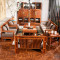 龙森家具 现代中式红木沙发 刺猬紫檀原木沙发组合 客厅古典实木家具