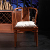 龙森家具 新中式红木刺猬紫檀书椅餐椅休闲椅雕花椅