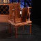 龙森家具 新中式红木刺猬紫檀书椅餐椅休闲椅雕花椅