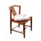 龙森家具 新中式红木餐椅 刺猬紫檀书椅餐椅 全实木休闲椅富贵祥云椅