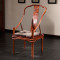 龙森家具 新中式红木茶椅 刺猬紫檀餐椅书椅休闲椅富贵祥云椅