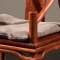 龙森家具 新中式红木茶椅 刺猬紫檀餐椅书椅休闲椅富贵祥云椅