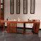 龙森家具 新中式红木茶水桌茶台餐桌餐椅刺猬紫檀组合住宅婚房家具