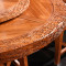 龙森家具 红木餐桌餐椅组合新中式刺猬紫檀实木家具