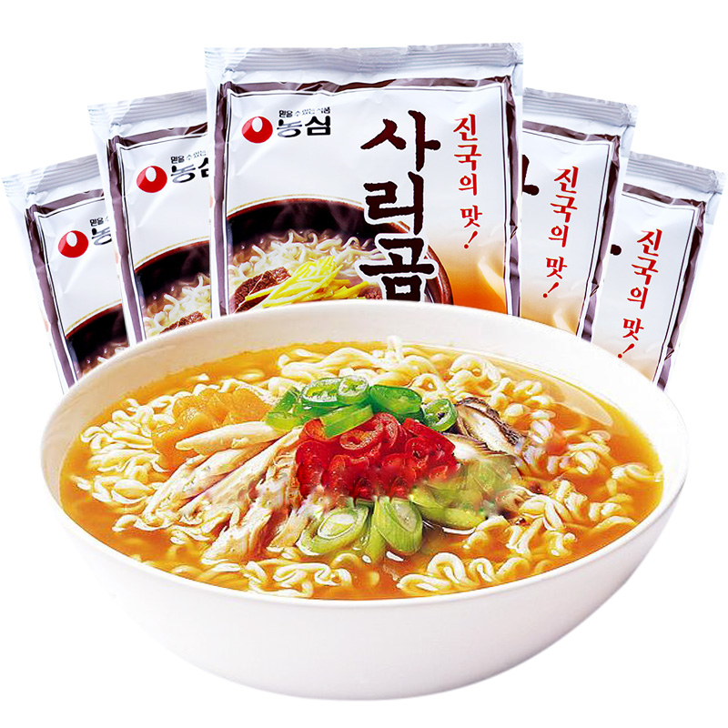 农心(nongshim) 韩国进口方便面 大骨汤面550克(110gx5)泡面牛肉味面五连包骨头味汤面