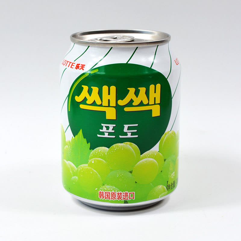乐天(LOTTE) 葡萄汁238ml×12罐韩国进口 果味饮料果汁饮料听装图片