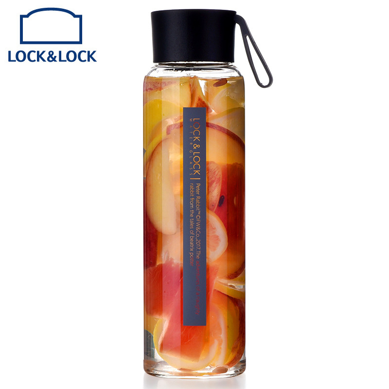 乐扣乐扣(Lock&Lock)系列玻璃杯便携杯子学生韩版玻璃水杯创意随手杯500ML容量 玻璃水杯