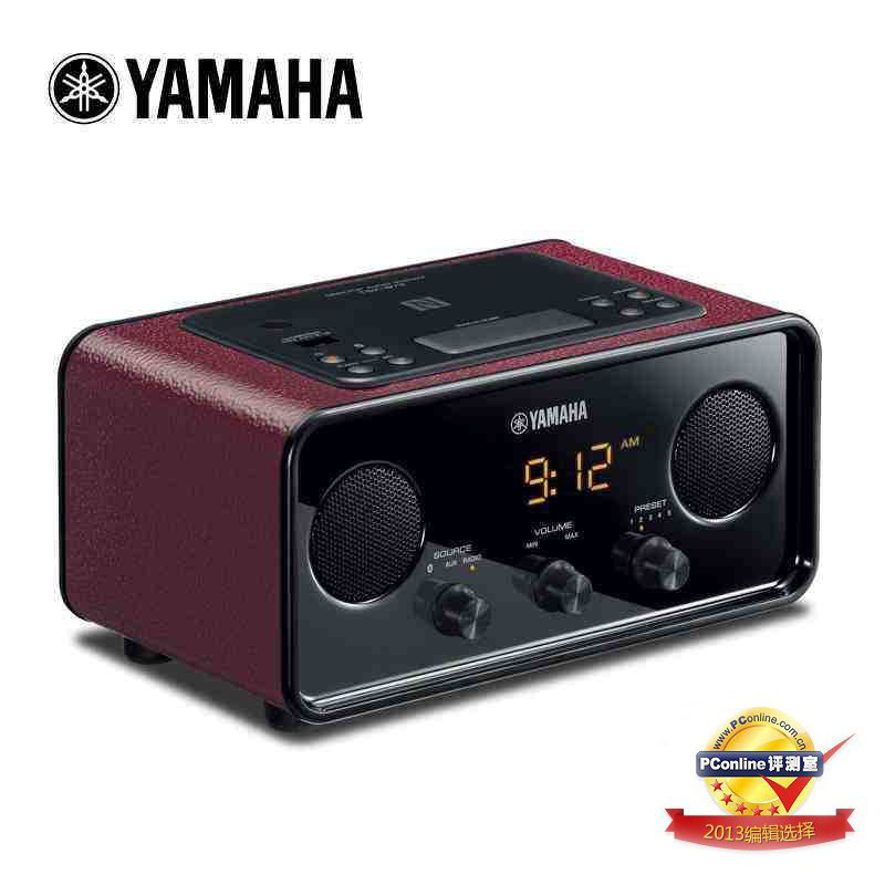 Yamaha/雅马哈 TSX-B72便携蓝牙音箱 FM 音乐闹铃 苹果迷你音响深红色