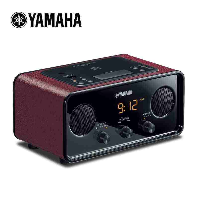 Yamaha/雅马哈 TSX-B72便携蓝牙音箱 FM 音乐闹铃 苹果迷你音响深红色