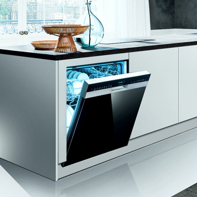 西门子 SJ536S00JC 13套嵌入式洗碗机 双重高温烘干自动洗碗器 含黑色面板