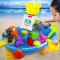 儿童沙滩桌子铲子玩具套装宝宝玩沙水盘挖沙漏决明子大号戏水洗澡