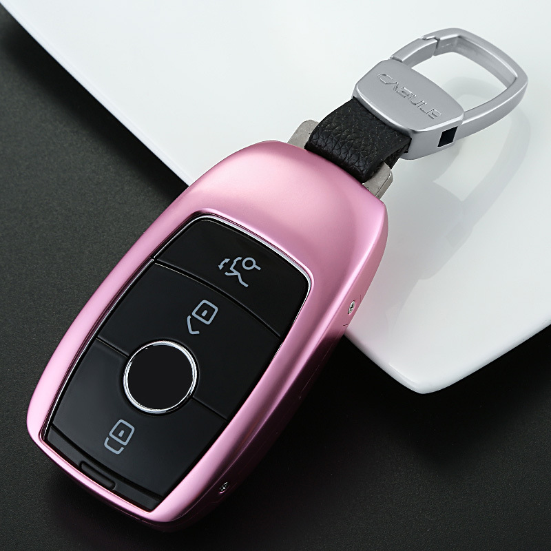 金免贝贝jintubeib专用于奔驰新E级钥匙包铝合金钥匙壳E200L E300L汽车钥匙包套壳扣