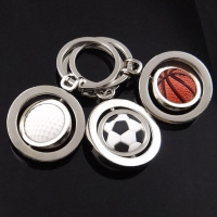 金免贝贝jintubeib金属圆形立体旋转足球篮球高尔夫球网球钥匙扣 开业赠送小礼品