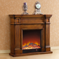 洋子(YangZi)简约美式壁炉实木欧式壁炉架深色装饰取暖炉芯1.2/1.5米电壁炉