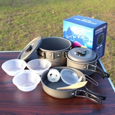 洋子（YangZi）野餐餐具不锈钢户外厨具套装便携野营炊具露营野炊用品锅