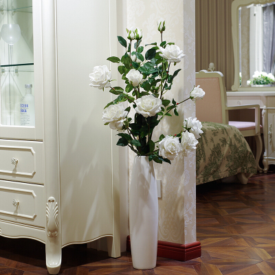 洋子(YangZi)玫瑰花落地套装客厅假花落地花卉室内插花装饰花