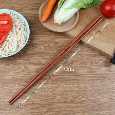 洋子（YangZi）家用加长款铁木筷子油炸炸油条筷火锅筷子无漆无蜡捞面筷木筷42cm