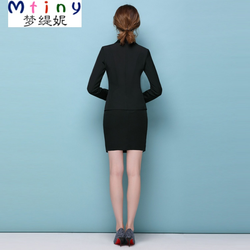 Mtiny修身显瘦正式商务学生面试工装正装气质职业西装套装女外套三件套