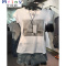 Mtiny2017新款夏款女装简约棉圆领印花修身短袖T恤