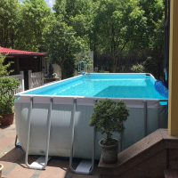 大型成人游泳池闪电客家用儿童支架泳池户外折叠加厚水池室外超大号鱼池