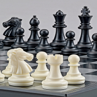 闪电客国际象棋中大号磁性黑白棋子折叠棋盘儿童学生培训比赛用棋