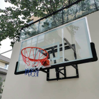 闪电客篮球框挂式室内外成人玻璃钢化板少儿训练家用可升降篮球架挂墙式