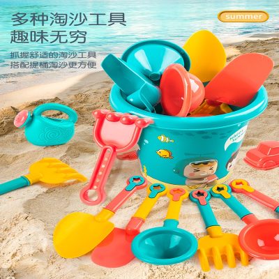 闪电客挖沙玩具儿童沙滩套装宝宝玩沙子挖土小铲子3-6岁女孩工具车套装