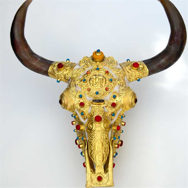 西藏贡嘎西藏牛头 工艺品 西藏特色 民族风情牦牛骨