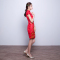 818款敬酒服旗袍2020新款红色短款中国风新娘中式礼服结婚衣服女回门夏-定制款