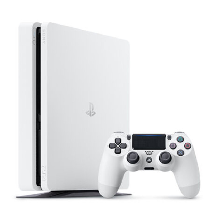 索尼（SONY） PS4游戏主机ps4 slim家庭电视电脑娱乐白色游戏机500G双手柄 +《看门狗2》港版