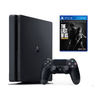 索尼（SONY） PS4港版游戏主机 ps4 slim娱乐游戏机 黑色 500G+《美国末日》港版中文 组合版