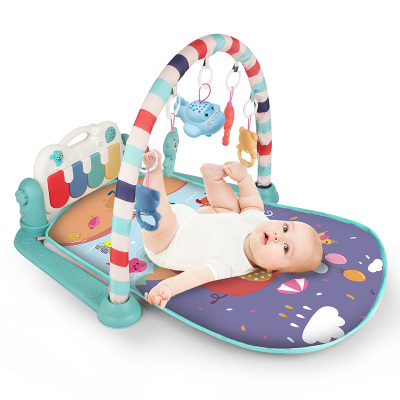 婴儿健身架器脚踏钢琴0-3-6个月1岁新生儿宝宝早教音乐玩具+故事机