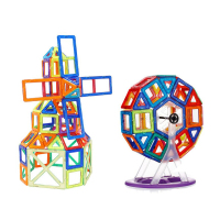 探索者TENSOGER 磁力片百变提拉磁性积木磁铁拼装构建益智男女孩3-6-8岁儿童玩具 纯磁力片56片（-QX-56