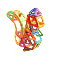 探索者TENSOGER 磁力片百变提拉磁性积木磁铁拼装构建益智男女孩3-6-8岁儿童玩具 纯磁力片78片-QX-78
