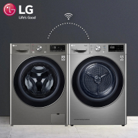 LG FY11MW4+RH10V9PV2W奢华银灰 11+10Kg洗烘干套装 双变频热泵烘干 蒸汽除菌滚筒洗衣机