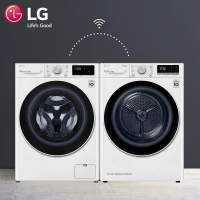 LG FLX10N4W+RH10V9AV4W 10.5+10Kg洗烘干套装 双变频热泵烘干 滚筒洗衣机