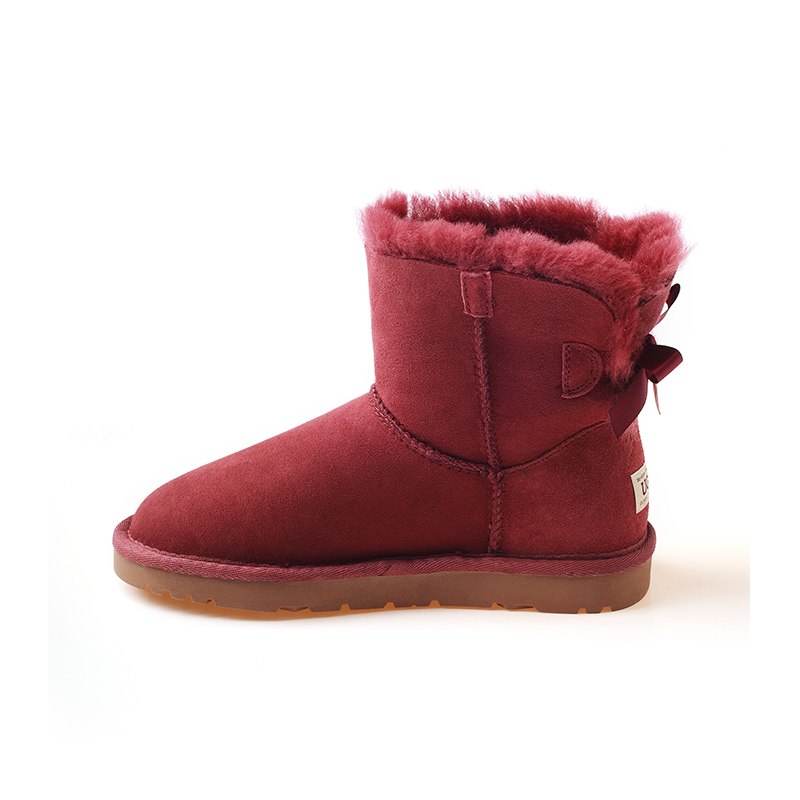 OZWEAR UGG OB084 II防水防滑单蝴蝶结皮毛一体雪地靴