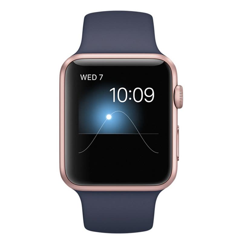 【二手95新】苹果/Apple Watch Sport Series 1 苹果手表 玫瑰金色铝金属表壳配午夜蓝色42mm图片