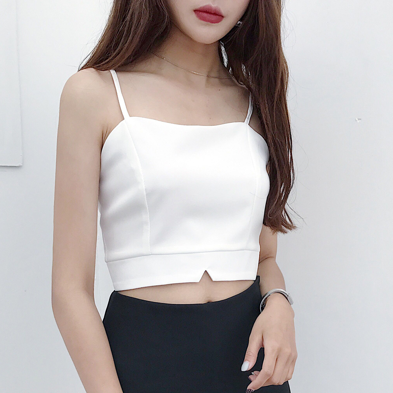 828新款2017韩国时尚性感吊带小背心短款修身显瘦外穿打底衫上衣女夏装
