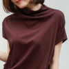 828新款装新款纯棉高领打底衫女韩版纯色半袖短袖T恤女装上衣