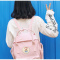 828新款日系少女 独立设计自制奶昔粉女学生可爱书包韩 多功能箱型双肩包