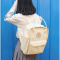 828新款日系少女 独立设计自制奶昔粉女学生可爱书包韩 多功能箱型双肩包